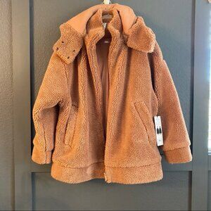 ALO YOGA Norte Sherpa Coat- Henna Pink M